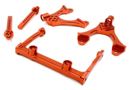 CNC Machined Front Chassis Brace, Shock Tower & Body Post Kit for Axial SCX-10