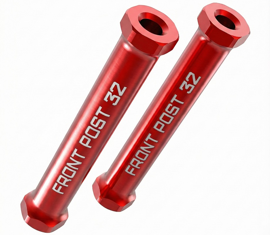 SAK-D6819ARE Aluminum Vertical Front Body Post for Auper D6 RED - Image 1