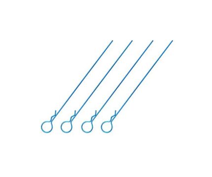 Square R/C Body Clips - Long, 110mm length, Large Head (Light Blue) 4 pcs.