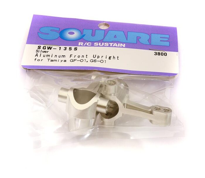 Square R/C Aluminum Knuckle for Tamiya GF-01, City Turbo Silver - Image 1