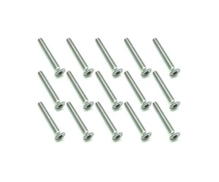 Square R/C M3 x 22mm Stainless Steel Flat Head Hex Screws (15 pcs.)