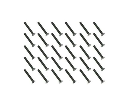 Square R/C M3 x 22mm Black Steel Flat Head Hex Screws (30 pcs.)