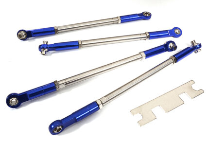 Complete Titanium Turnbuckle Set (4) for T-Maxx 3903 3905 3908 4907 4908 4909