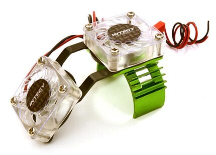 Motor Heatsink + Twin Cooling Fan for HPI 1/10 Blitz