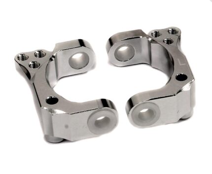 Silver Billet Machined Caster Blocks for HPI 1/10 Scale Blitz Short Course Truck