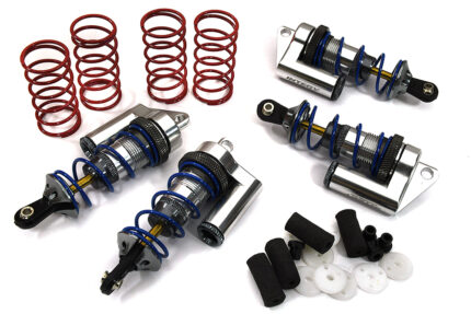 Billet Machined MSR6 Silver Piggyback Shock (4) for Traxxas 1/10 Jato (L=81mm)