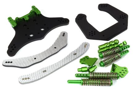 Billet Machined Type II FRP Front + Rear Shock Tower for 1/10 Electric Slash 2WD