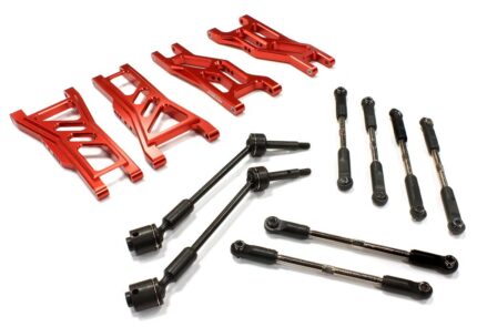 Billet Complete Extended EXT Suspension Set+Drive Shafts for 1/10 Slash 2WD