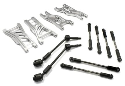Billet Complete Extended EXT Suspension Set+Drive Shafts for 1/10 Slash 2WD