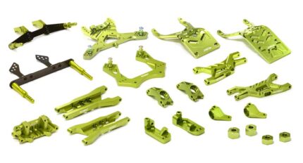 Green Complete Billet Machined Suspension Upgrade Kit for 1/10 Stampede 2WD