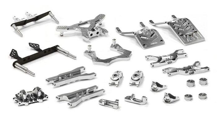 Silver Complete Billet Machined Suspension Upgrade Kit for 1/10 Stampede 2WD - Image 1
