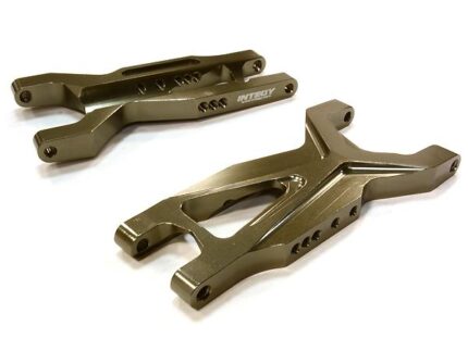 Upgraded Grey Billet Machined Rear Suspension Arms for Traxxas 1/10 Slash 2WD
