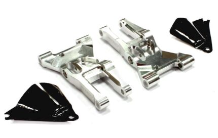 Silver Billet Machined Front Lower Suspension Arms for HPI Ken Block WR8 3.0
