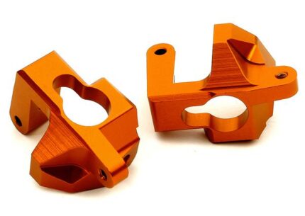 Orange Billet Machined Caster Blocks for HPI Ken Block WR8 3.0