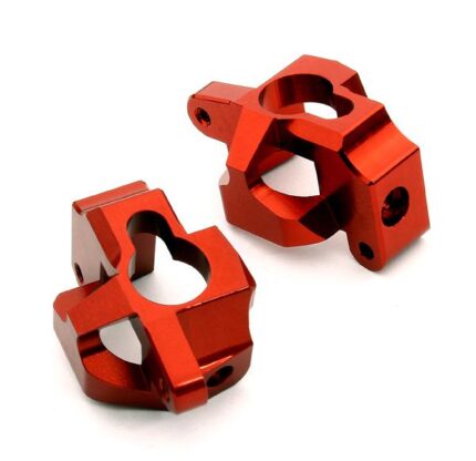 Red Billet Machined Caster Blocks (2) for HPI 1/10 Scale Bullet MT & Bullet ST